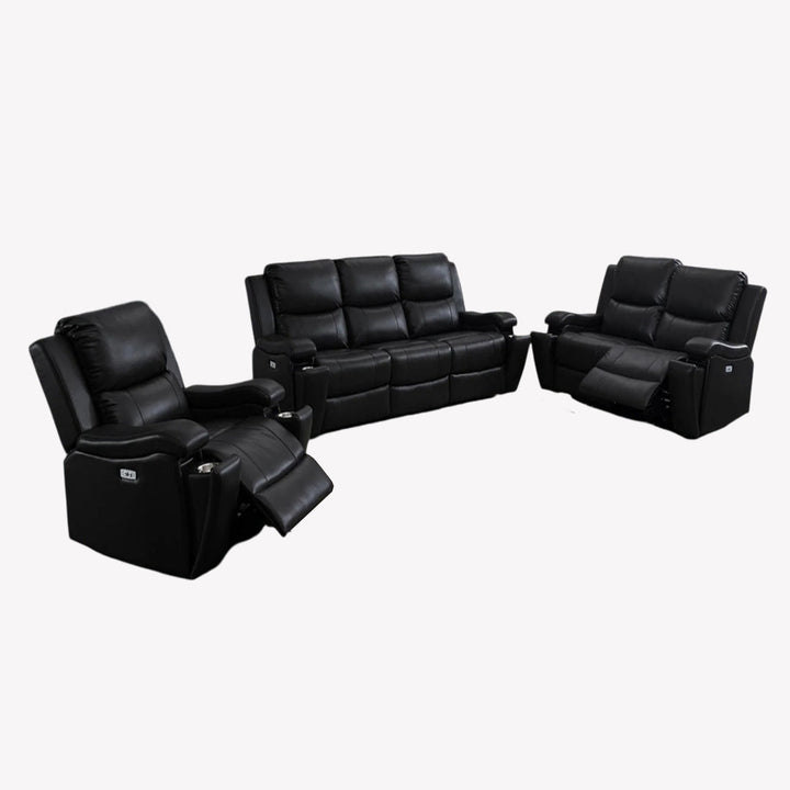 Aeron Recliner Set – Black Luxury with Power Comfort