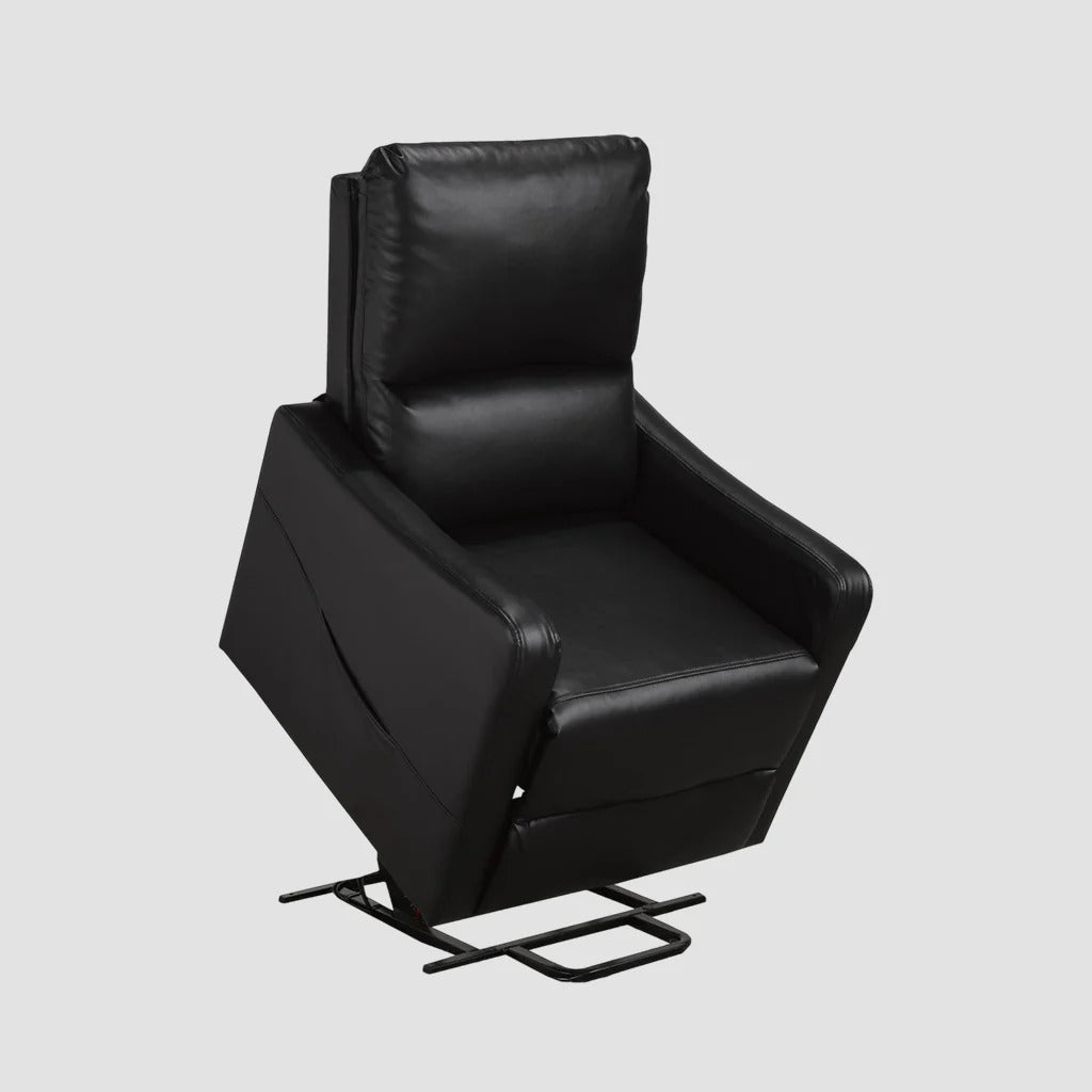 Fusion Recliner Lift Chair | Power Reclining Fabric Chair with Lift Function – Midnight Black