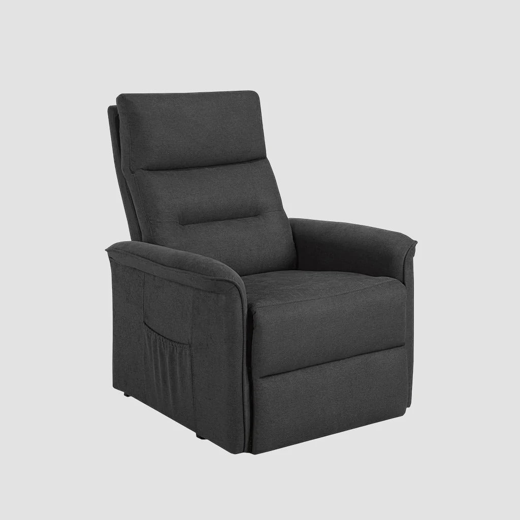 Elysia Recliner Lift Chair | Dark Grey Power Reclining Fabric Chair