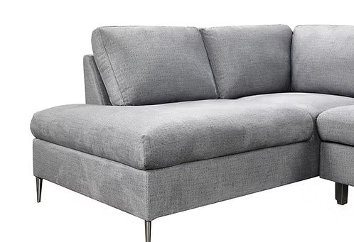 Velquora LHF Sofa Bed Sectional with Lift-Up Storage, Chaise &amp; Soft Grey Fabric