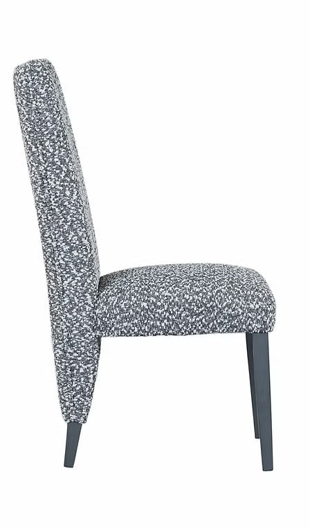 Maison Virel 2-Piece Modern Soft Grey Fabric Dining Chair Set with Plush Channel Tufting