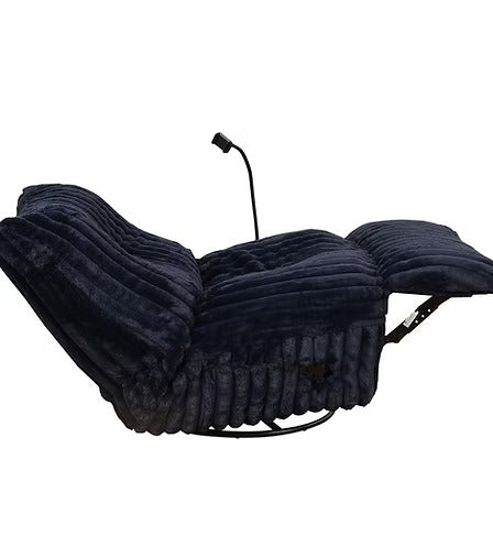 Pralvion Recliner Chair with Cell Phone Holder, Swivel Glider Mechanism, Zero Wallhugger Design & Soft Corduroy Fabric