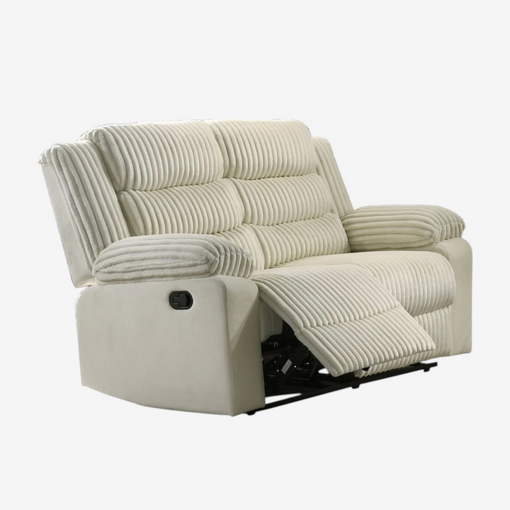 Helixo Recliner Loveseat – Beige Elegance with Classic Comfort