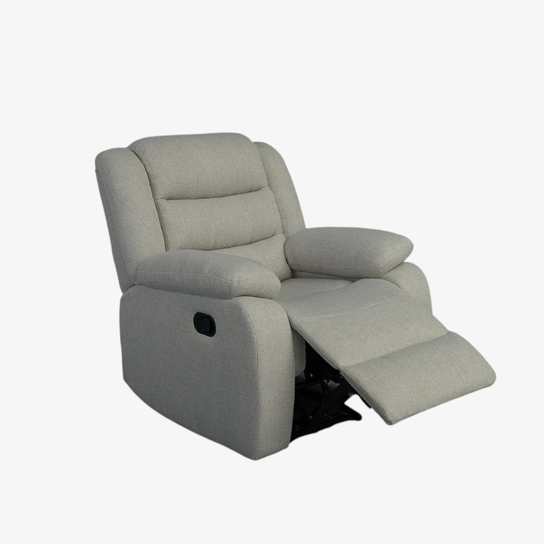 Restex Recliner Chair with Manual Recline & Glider | Comfortable Fabric Recliner