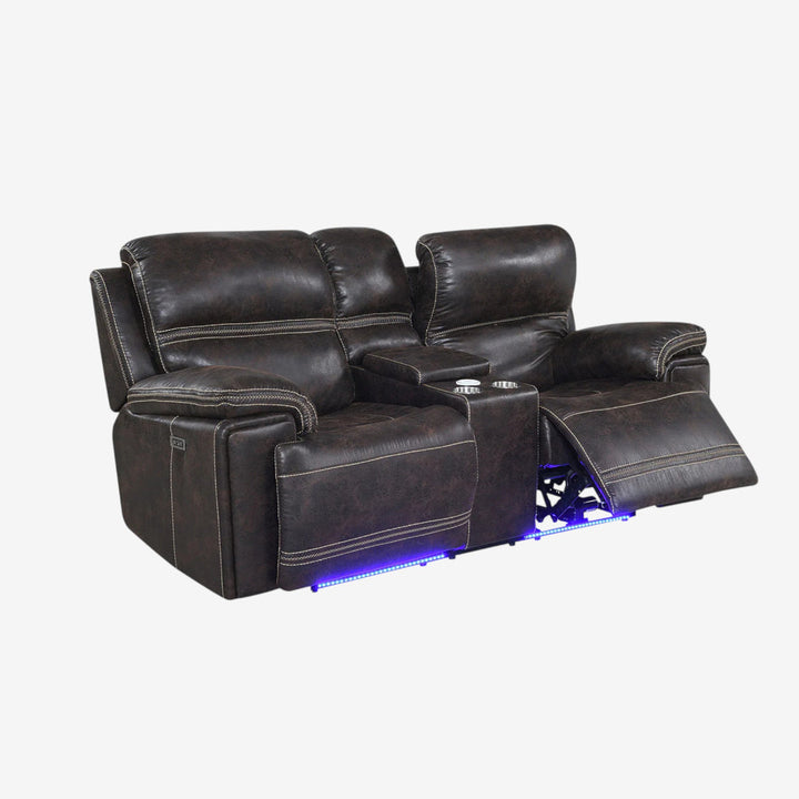 Sorex Recliner Loveseat – Dark Brown Power Luxury with Smart Comfort