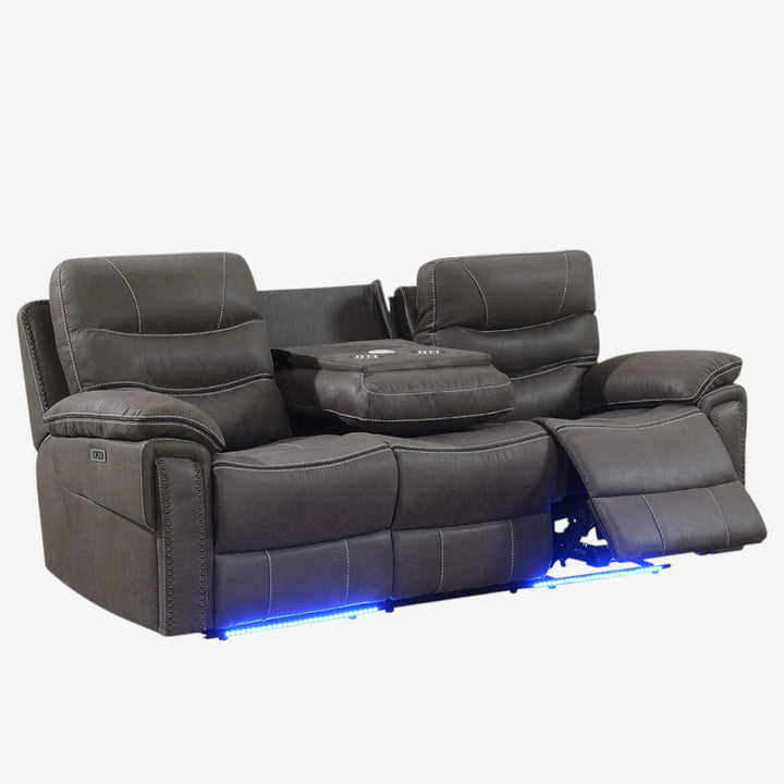 Sorex Voltair Recliner Loveseat – Dark Grey, Luxe Comfort & Smart Features