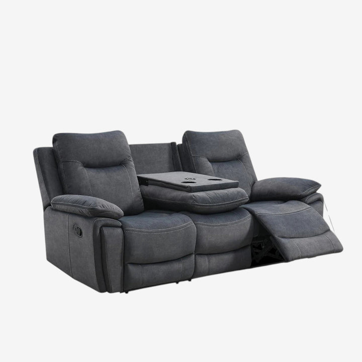 Praxen Recliner Sofa – Modern Grey Luxury with Smart Comfort
