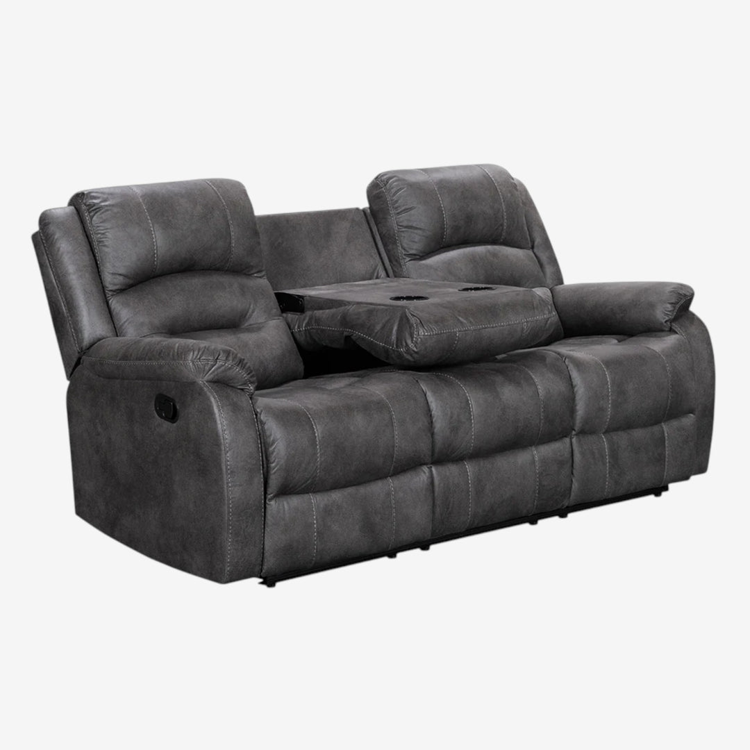 Quaro Recliner Loveseat – Modern Grey Comfort with Smart Functionality