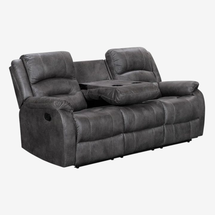 Quaro Recliner Loveseat – Modern Grey Comfort with Smart Functionality