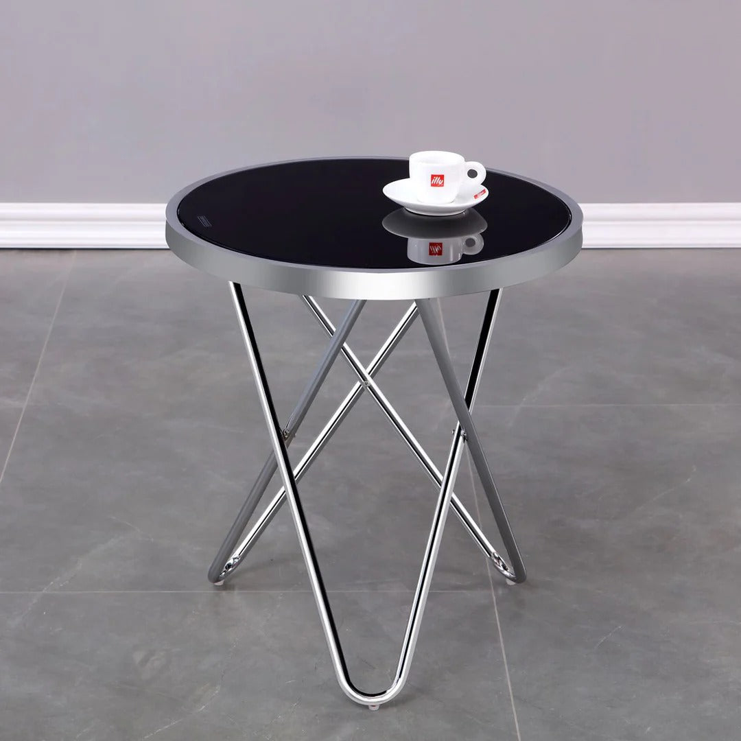 Aurelia Silver Accent Table – Modern & Functional Design