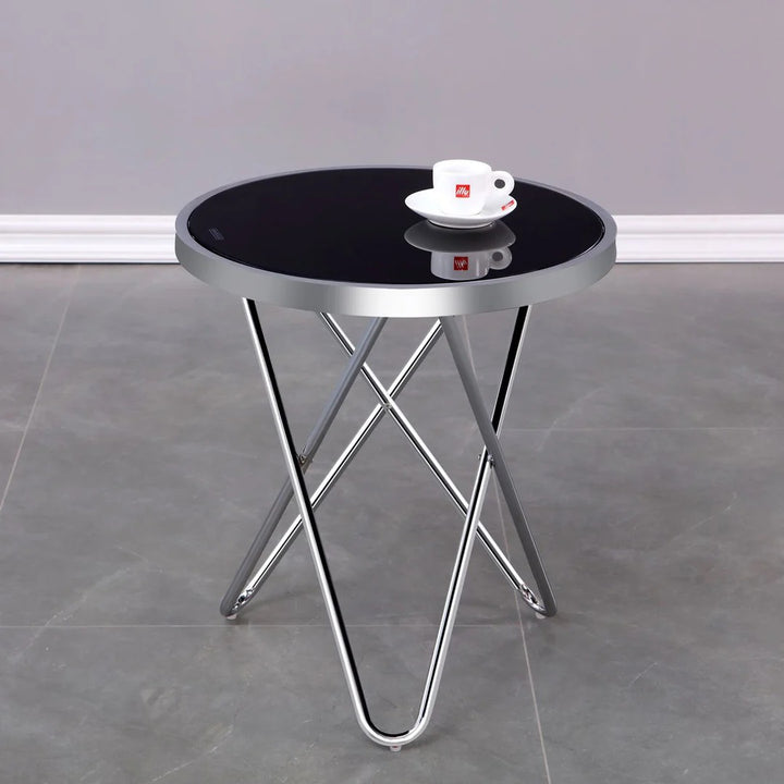 Aurelia Silver Accent Table – Modern & Functional Design