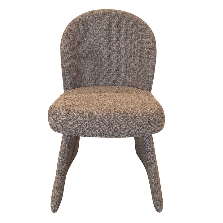 Montaro Modern Dining And Lounge Chair with Multi-Tone Boucle Fabric Upholstery, Curved Back & Splayed Legs