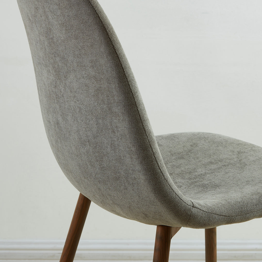 Eltravo Mid-Century Modern Chair – Set of 4 Curved Wood Frame Fabric Upholstered Chairs with Walnut Finish Metal Legs (Copy)