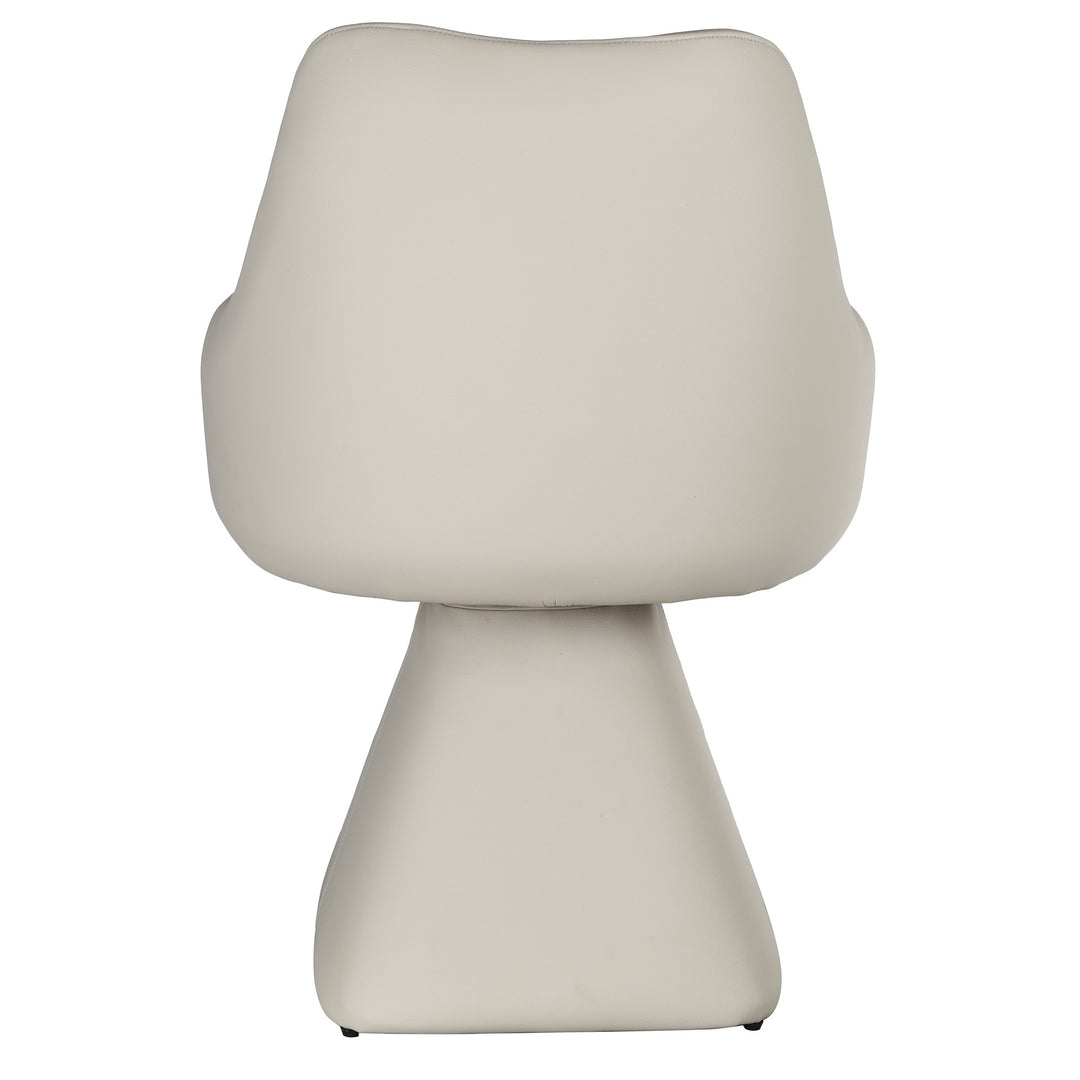 Brinova Contemporary Dining Side Chair – Swivel Faux Leather Upholstered Chair with Automatic Return Seat