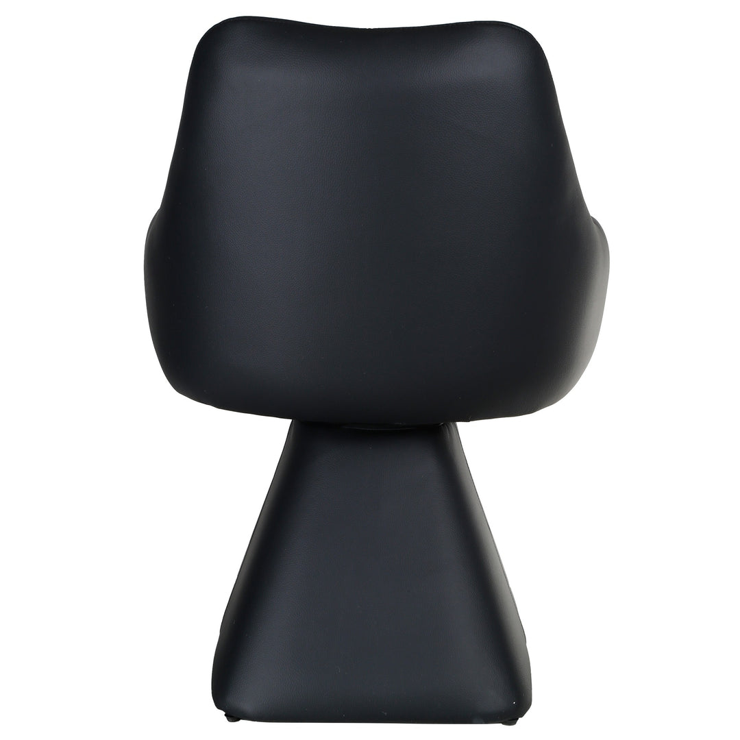 Brinova Contemporary Dining Side Chair – Swivel Faux Leather Upholstered Chair with Automatic Return Seat