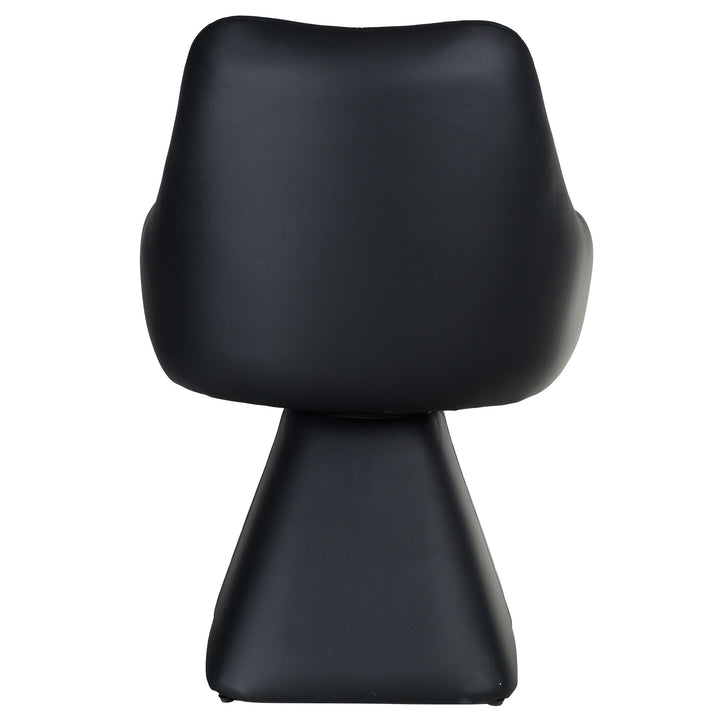 Brinova Contemporary Dining Side Chair – Swivel Faux Leather Upholstered Chair with Automatic Return Seat