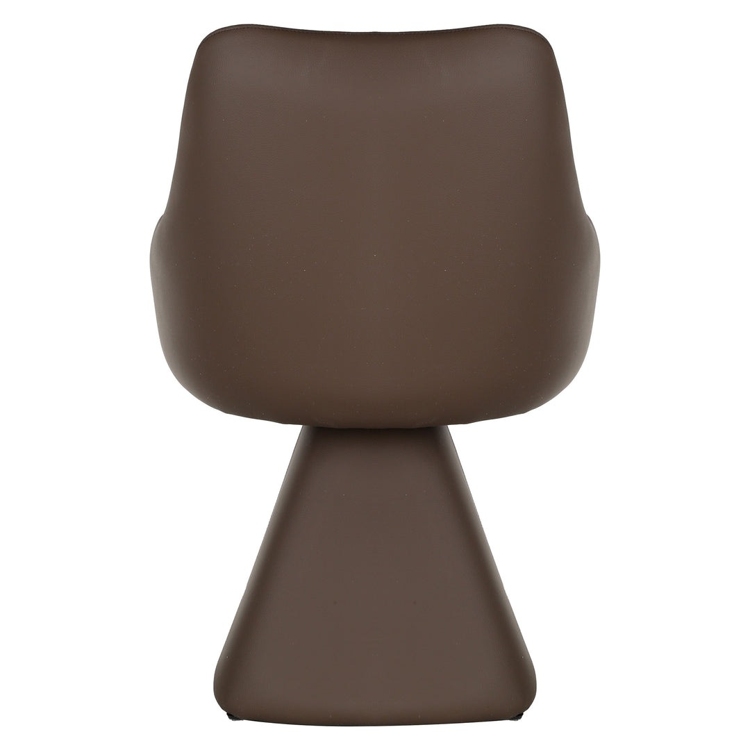 Brinova Contemporary Dining Side Chair – Swivel Faux Leather Upholstered Chair with Automatic Return Seat