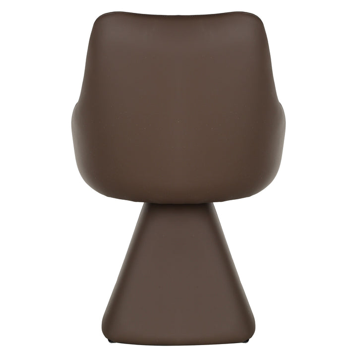 Brinova Contemporary Dining Side Chair – Swivel Faux Leather Upholstered Chair with Automatic Return Seat