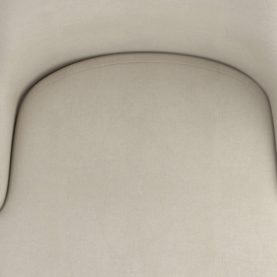 Novalith Mid-Century Modern Chair – Set of 2 Curved Wood Frame Fabric Upholstered Chairs with Matte Black Metal Legs
