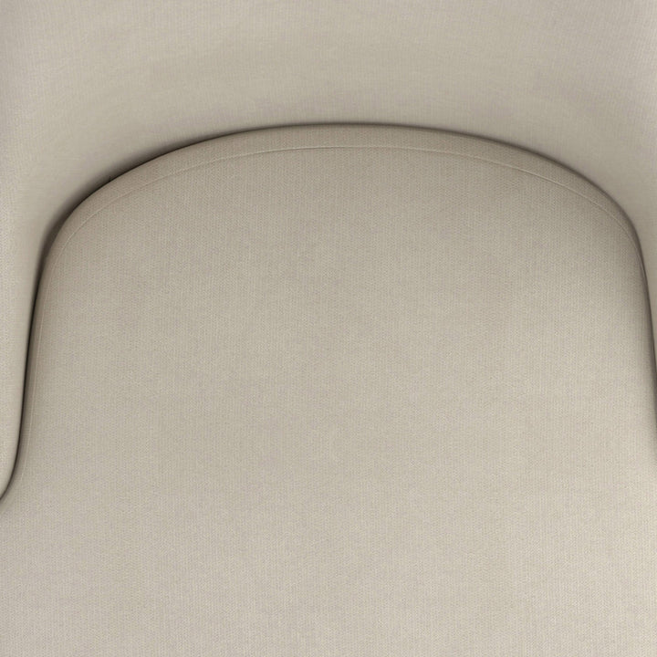 Novalith Mid-Century Modern Chair – Set of 2 Curved Wood Frame Fabric Upholstered Chairs with Matte Black Metal Legs