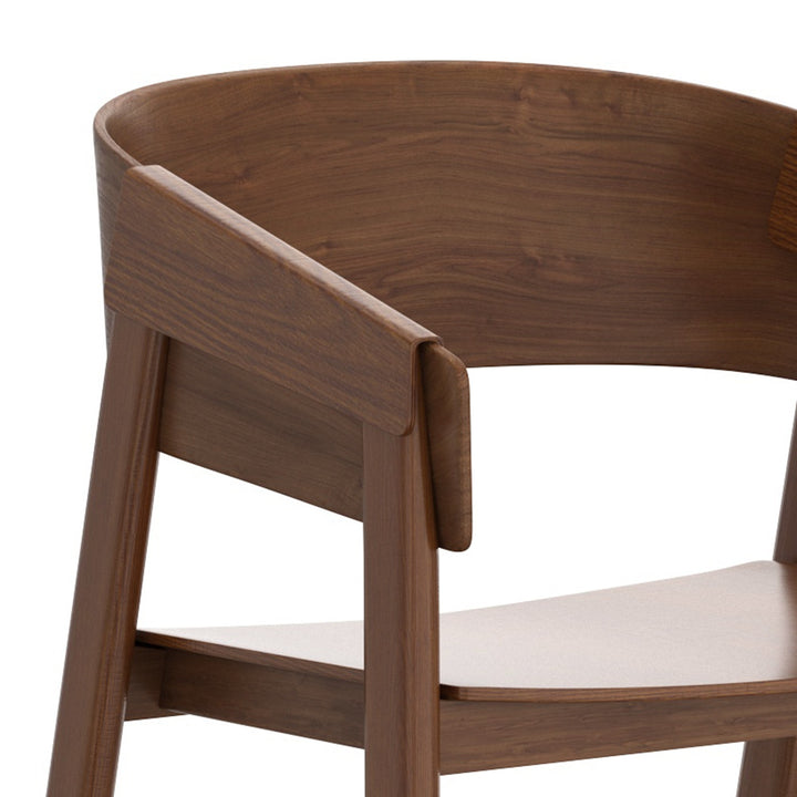 Renova Mid-Century Modern Solid Oak Dining And Lounge Chair, Natural Finish (Set of 2)