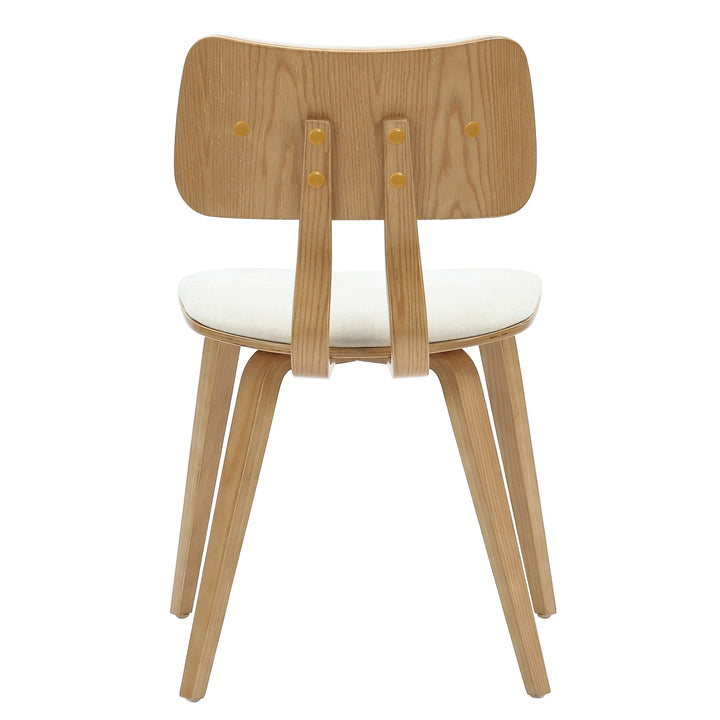 Castello Mid-Century Modern Dining And Accent Chair, Natural Wood Finish