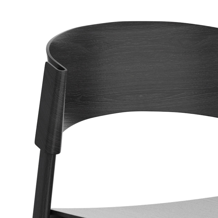 Cortina Mid-Century Modern Dining/Lounge Chair, Black Finish (Set of 2)