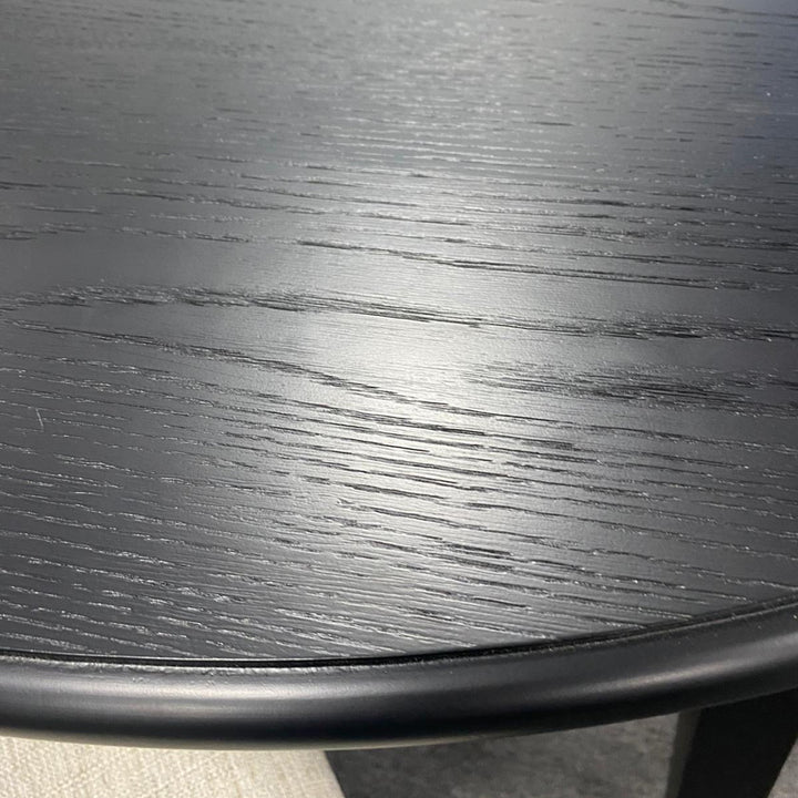 Avenshire Compact 3-Piece Dining Set – Space-Saving Round Drop-Leaf Table with 2 Matching Chairs (Black Finish)