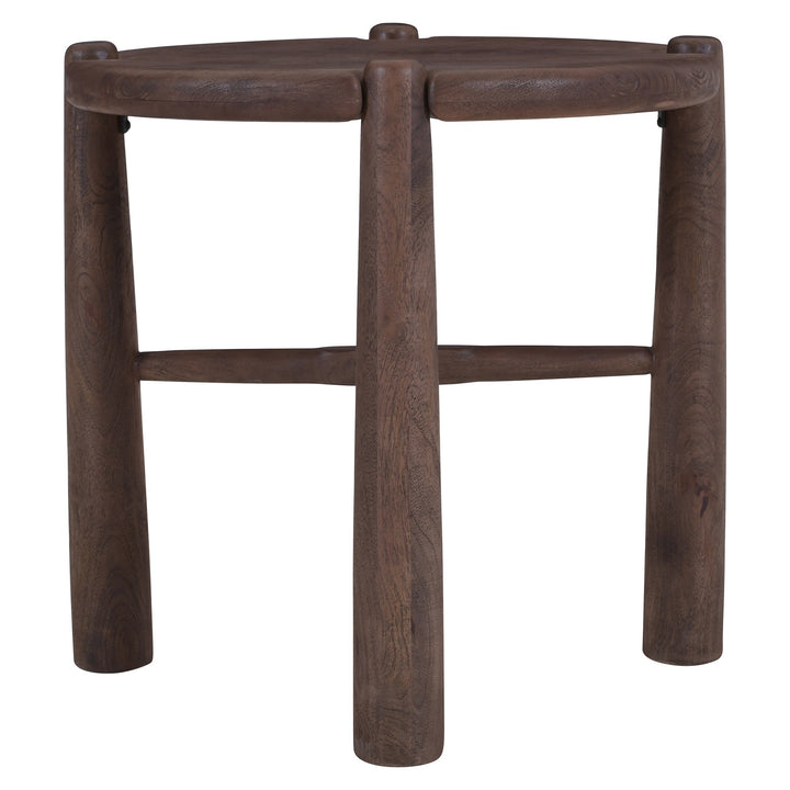 Morvello Mid-Century Modern Solid Mango Wood Accent Table