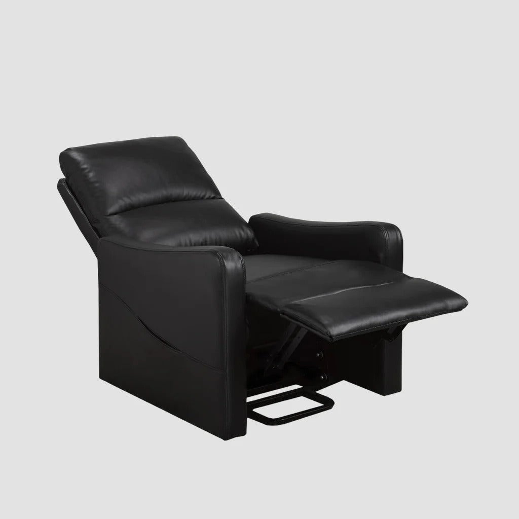 Fusion Recliner Lift Chair | Power Reclining Fabric Chair with Lift Function – Midnight Black