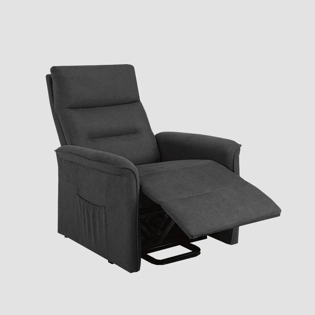 Elysia Recliner Lift Chair | Dark Grey Power Reclining Fabric Chair