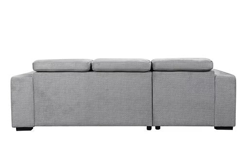 Avirex Sofa Bed Sectional – Left Hand Facing Chaise with Adjustable Headrests, Charging Station, Cup Holder, Side Storage