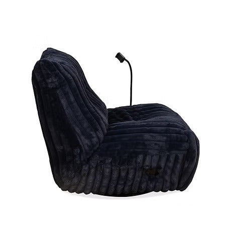 Pralvion Recliner Chair with Cell Phone Holder, Swivel Glider Mechanism, Zero Wallhugger Design & Soft Corduroy Fabric