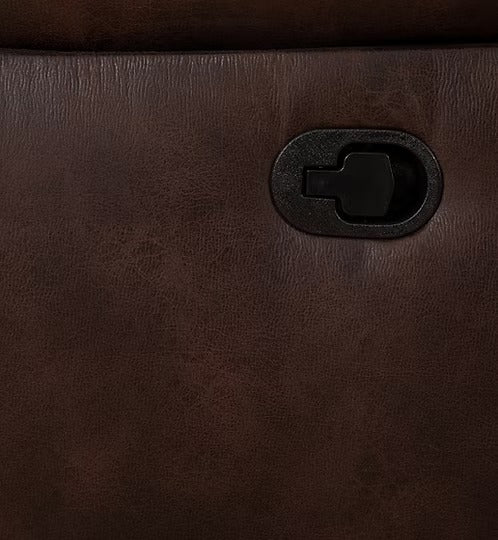 Zorvian Recliner Chair in Brown Elephant Skin Fabric with Glider Rocking Mechanism &amp; Zero Wallhugger Design