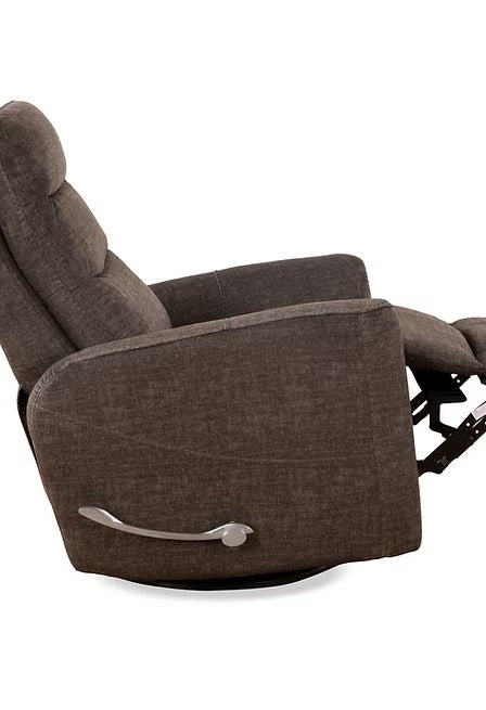 Solviera Recliner Chair with Side-Mounted Steel Pull Handle, Glider Rocking Mechanism &amp; Zero Wallhugger Design in Soft Grenada Fabric
