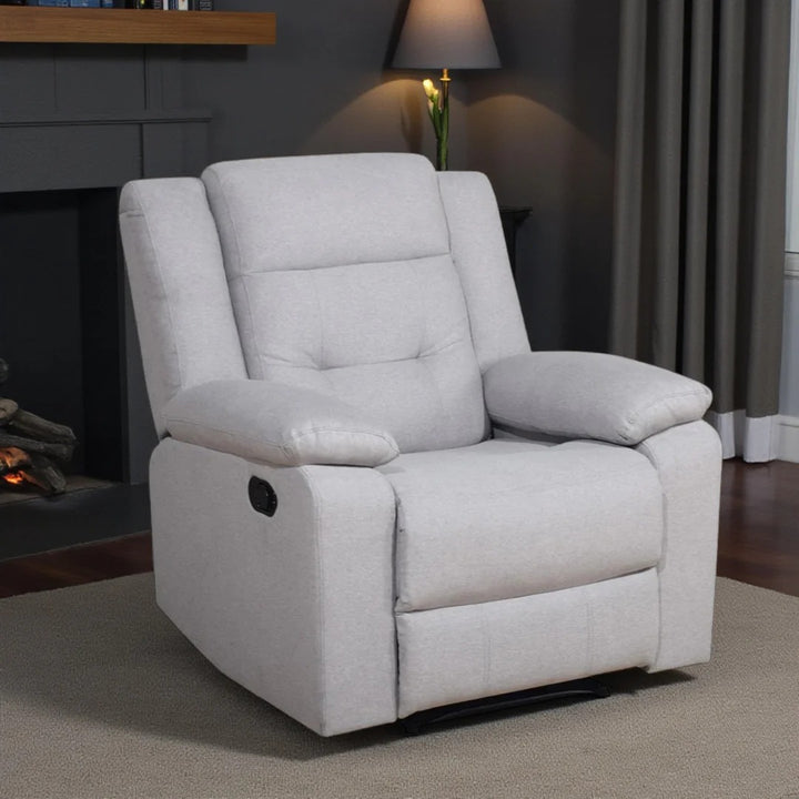 Reclino Recliner Chair with Manual Recline & Glider | Comfortable Fabric Recliner