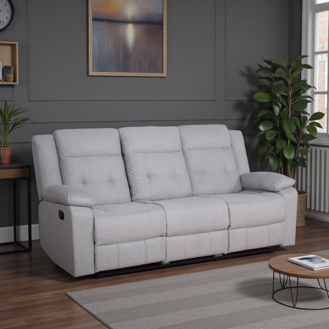 Ivano Recliner Sofa – Smart Comfort with Grey Elegance