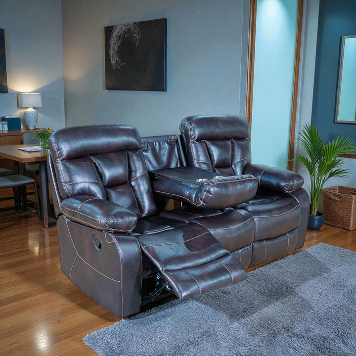 Lazaro Recliner Sofa – Dark Brown Luxury with Everyday Comfort