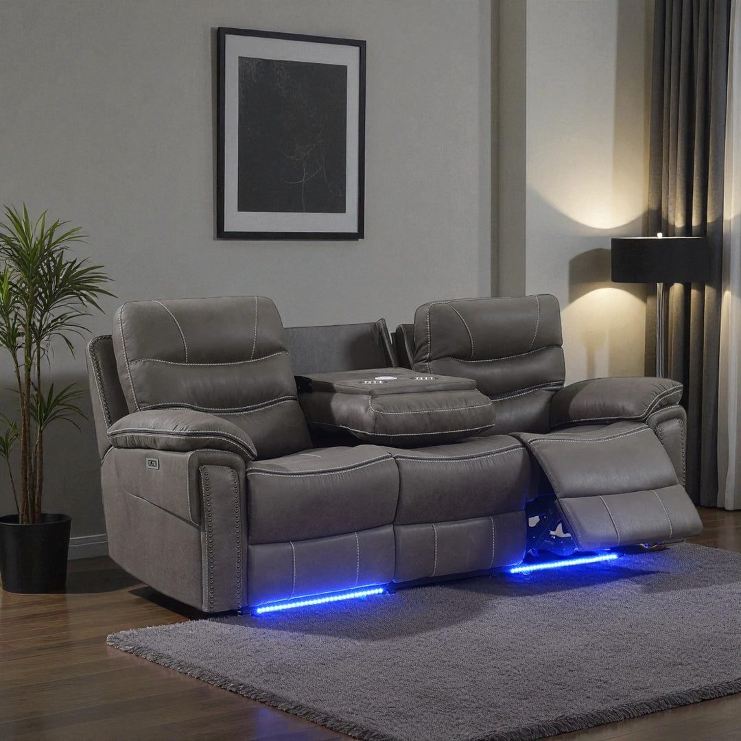 Sorex Voltair Recliner Loveseat – Dark Grey, Luxe Comfort & Smart Features