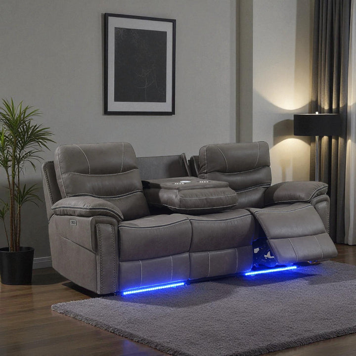 Sorex Voltair Recliner Loveseat – Dark Grey, Luxe Comfort & Smart Features