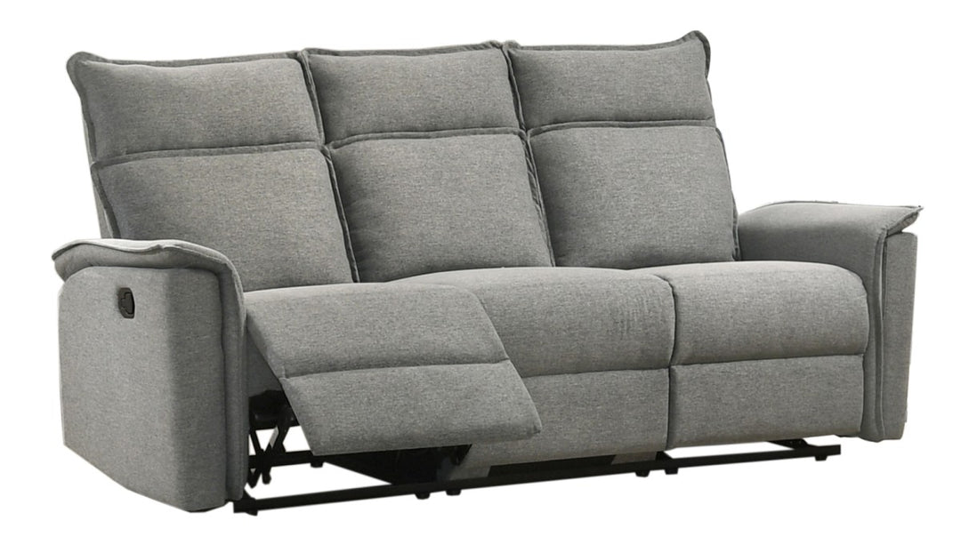 Belta Manual Recliner Sofa In Fabric Upholstery - Grey