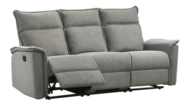 Belta Manual Recliner Sofa In Fabric Upholstery - Grey