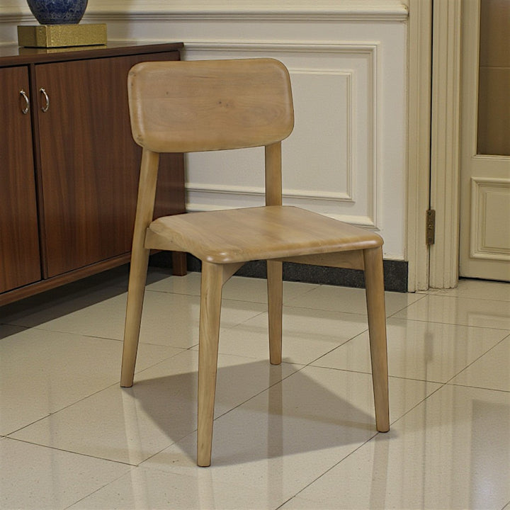 Pebble Wooden Dining Chair (Set of 2) - Oak | Rustic, Simplistic & Durable