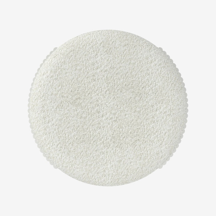 Lydia Fabric Upholstered Accent Ottoman - Ivory/ White | Sleek, Stylish & Built to Last