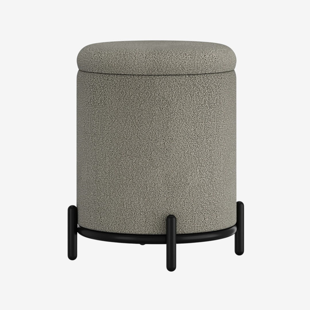 Tyler Fabric Upholstered Accent Ottoman - Warm Grey | Modern, Durable & Storage Solution