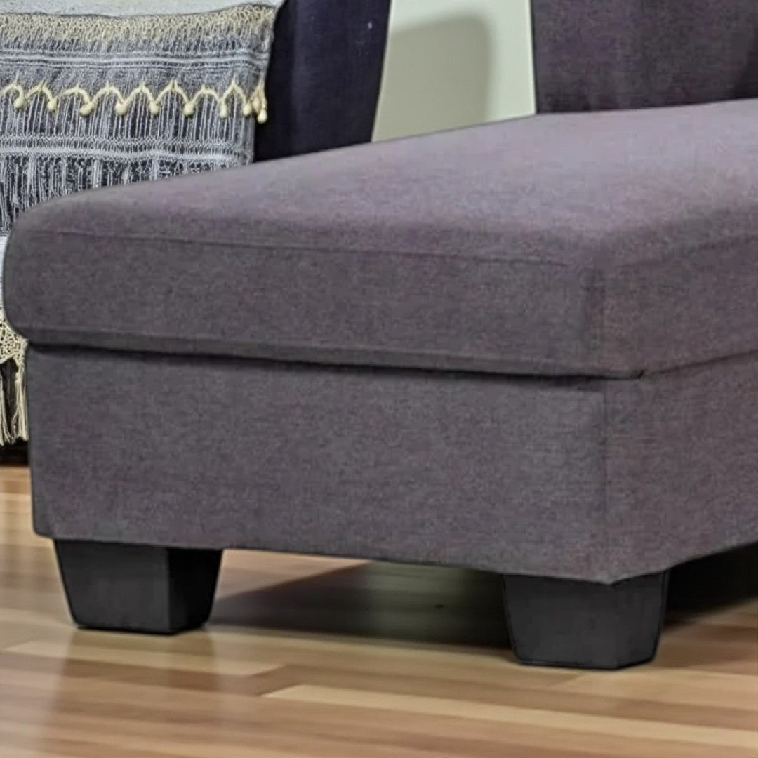 Ivy Fabric Upholstered Sectional Sofa With Built-In USB Charging Ports - Grey | Available In LHF/ RHF Configuration