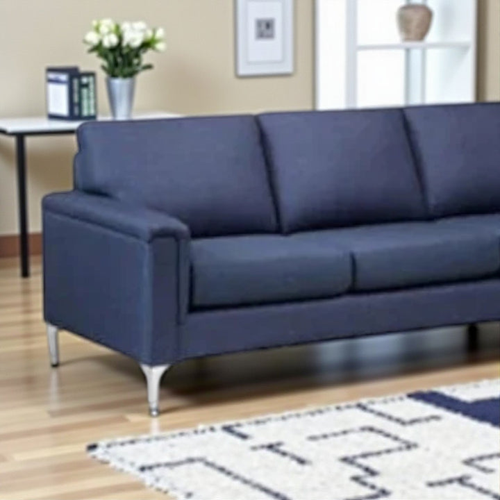 Solara Fabric Upholstered Sectional Sofa With RHF Corner Chaise - Blue | Modern, Sturdy & Comfortable
