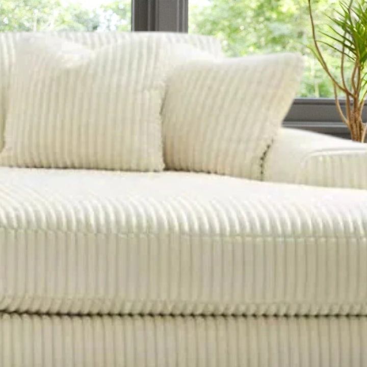 Nebula Sectional Sofa In Fabric Upholstery Made up of 3-Piece - Beige | Available In LHF/ RHF Configuration