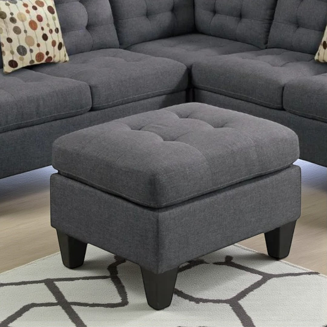 Arcadia Fabric Upholstered Sectional Sofa in 4-Piece With Cocktail Ottoman - Grey | Stylish, Comfortable & Built to Last