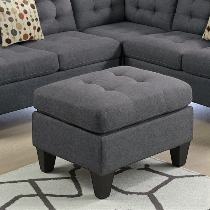 Arcadia Fabric Upholstered Sectional Sofa in 4-Piece With Cocktail Ottoman - Grey | Stylish, Comfortable & Built to Last